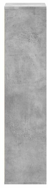 Betonszürke szerelt fa könyvespolc 50x25x105 cm