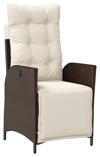 9 részes barna polyrattan kerti étkezőgarnitúra párnákkal