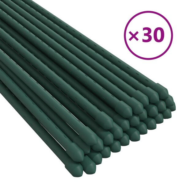 30 db zöld acél kerti növénykaró 60 cm