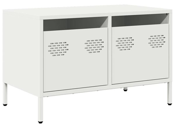 Fehér hidegen hengerelt acél TV-szekrény 68 x 39 x 43,5 cm