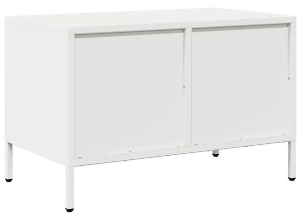Fehér hidegen hengerelt acél TV-szekrény 68 x 39 x 43,5 cm