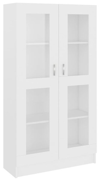 Fehér szerelt fa vitrinszekrény 82,5 x 30,5 x 150 cm