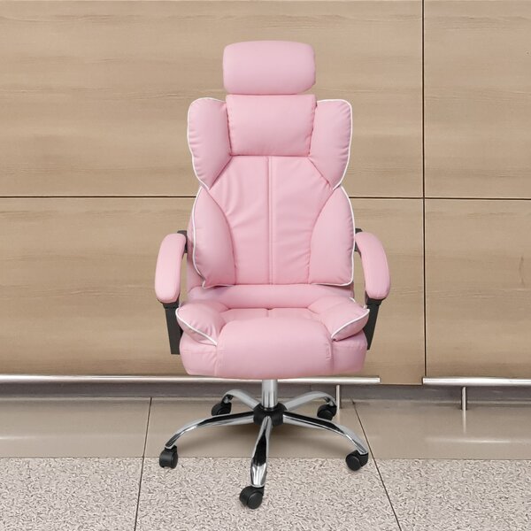 Vezetői, Főnöki irodai szék, forgószék fejtámlával - Pink