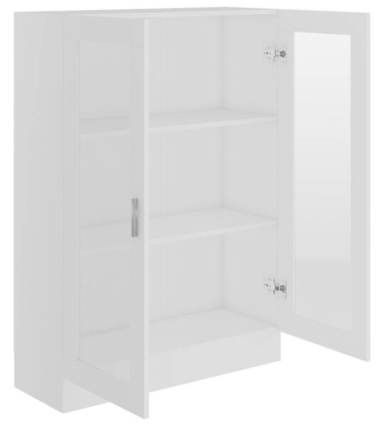 Fehér szerelt fa vitrinszekrény 82,5 x 30,5 x 115 cm