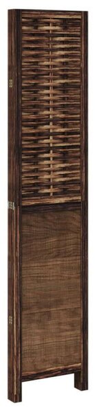 VidaXL 4 Paneles Térelválasztó - 140x180 cm - Sötétbarna