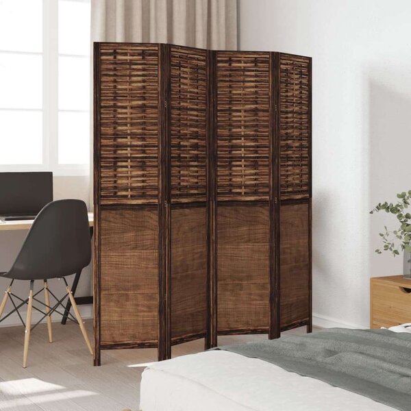 VidaXL 4 Paneles Térelválasztó - 140x180 cm - Sötétbarna
