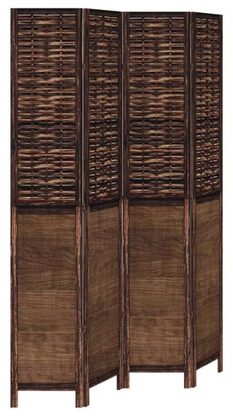 VidaXL 4 Paneles Térelválasztó - 140x220 cm - Sötétbarna