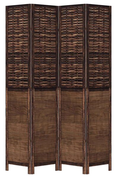 VidaXL 4 Paneles Térelválasztó - 140x220 cm - Sötétbarna