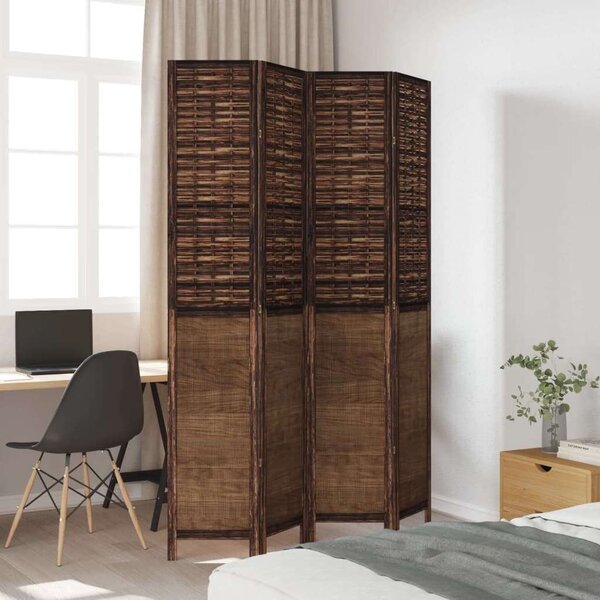 VidaXL 4 Paneles Térelválasztó - 140x220 cm - Sötétbarna