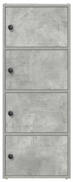Betonszürke szerelt fa könyvespolc 40x24x102 cm