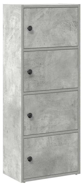 Betonszürke szerelt fa könyvespolc 40x24x102 cm