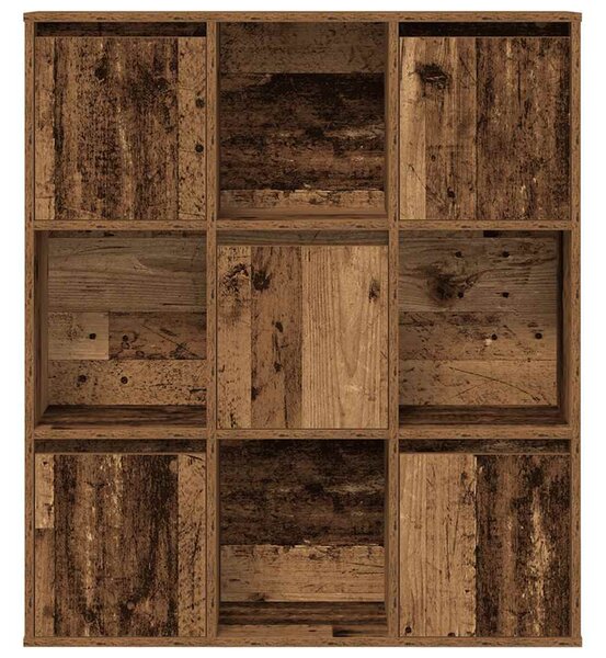 Antik fa színű szerelt fa könyvespolc 89x24x101,5 cm