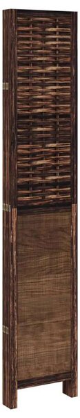 5 Paneles Bambusz Térelválasztó - 175-180x200 cm - Sötétbarna