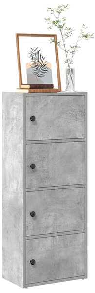 Betonszürke szerelt fa könyvespolc 40x24x102 cm