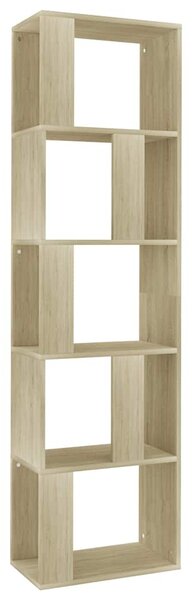 Sonoma tölgy szerelt fa könyvszekrény/térelválasztó 45x24x159cm