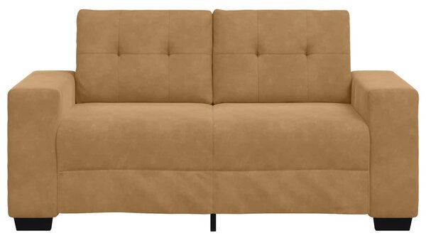 Barna bársony loveseat kanapé 120 cm
