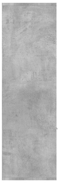 Betonszürke szerelt fa könyvszekrény 98 x 30 x 98 cm