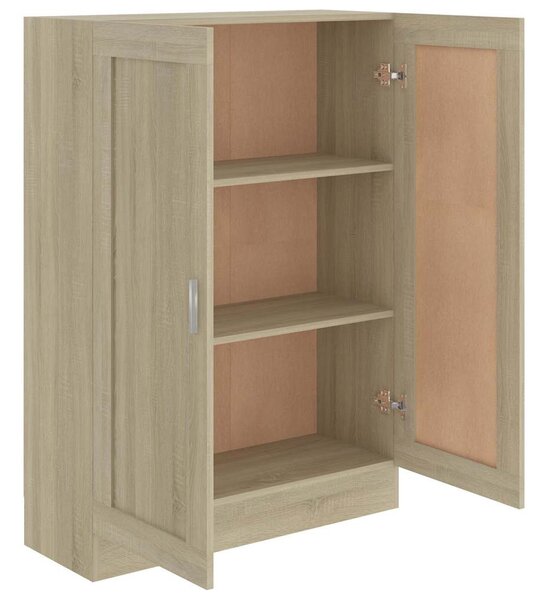 Sonoma tölgy színű szerelt fa könyvszekrény 82,5 x 30,5 x 115cm