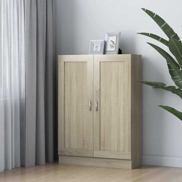Sonoma tölgy színű szerelt fa könyvszekrény 82,5 x 30,5 x 115cm