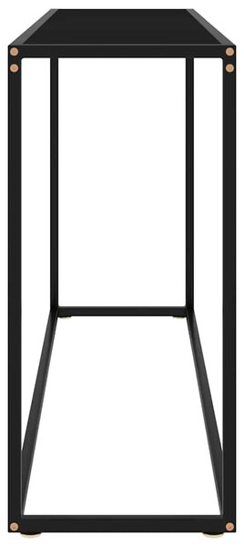 Fekete edzett üveg tálalóasztal 120 x 35 x 75 cm