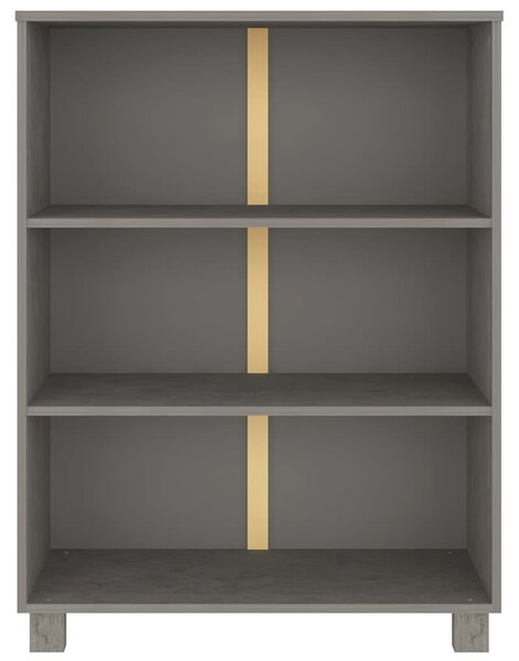 HAMAR világosszürke tömör fenyőfa könyvszekrény 85x35x112 cm