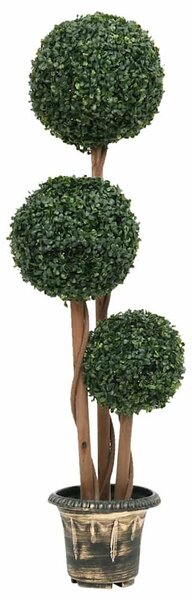 Zöld gömbalakú cserepes műpuszpáng 119 cm
