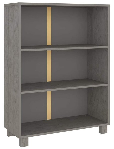 HAMAR világosszürke tömör fenyőfa könyvszekrény 85x35x112 cm