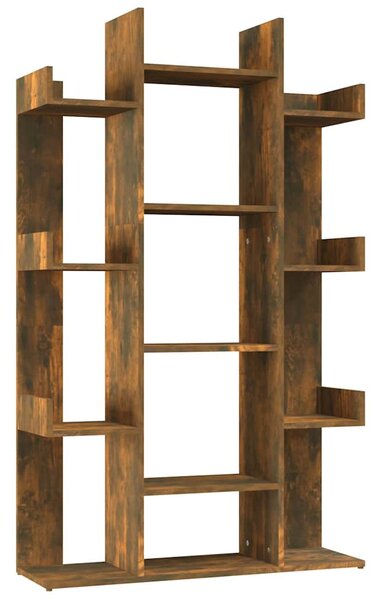 Füstös tölgy színű szerelt fa könyvszekrény 86 x 25,5 x 140 cm