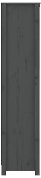 Szürke tömör fenyőfa könyvszekrény 80x35x154 cm