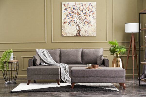 Kanapé Bella Mini Corner Sofa Left-Brown Barna