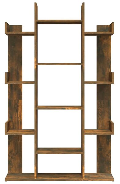 Füstös tölgy színű szerelt fa könyvszekrény 86 x 25,5 x 140 cm