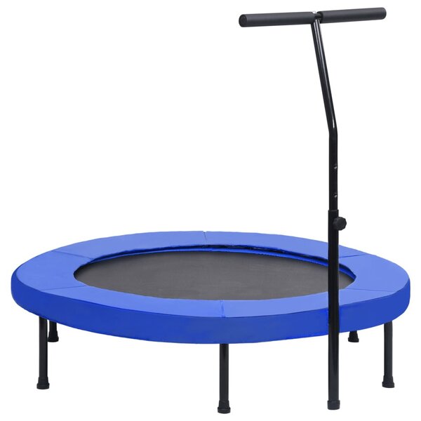 Fitnesz trambulin kapaszkodóval és biztonsági párnázással 122 cm