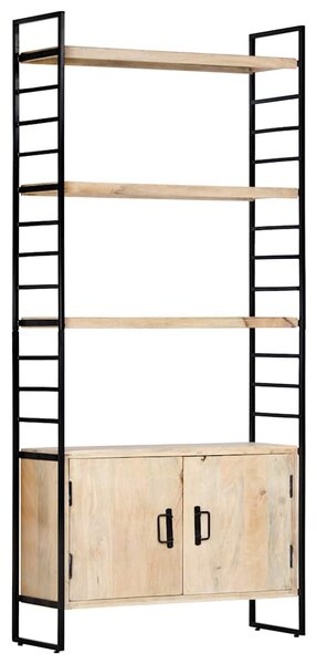 4-szintes tömör mangófa könyvespolc 80 x 30 x 180 cm