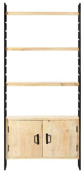 4-szintes tömör mangófa könyvespolc 80 x 30 x 180 cm