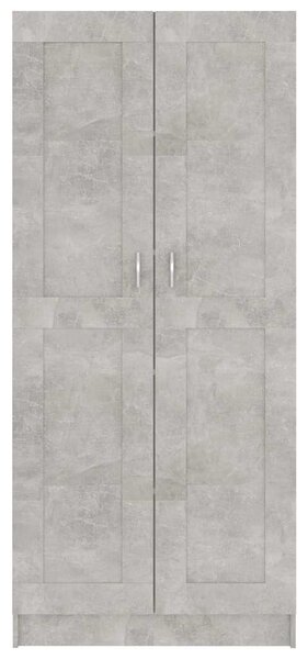 Betonszürke szerelt fa könyvszekrény 82,5 x 30,5 x 185,5 cm