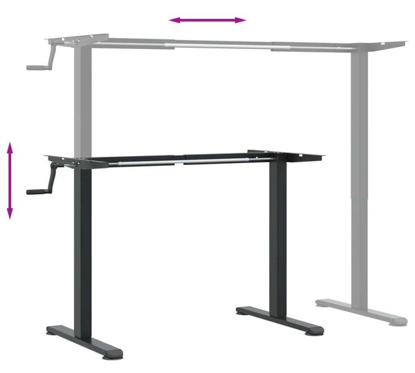 VidaXL Magasságállítható Íróasztalváz - 94-135 x 60 x 70-114 cm