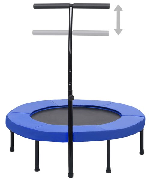 Fitnesz trambulin kapaszkodóval és biztonsági párnázással 102 cm