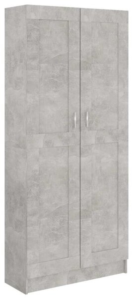 Betonszürke szerelt fa könyvszekrény 82,5 x 30,5 x 185,5 cm