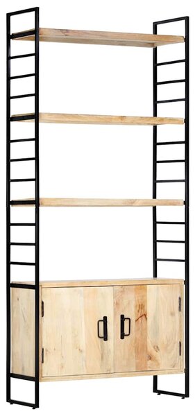4-szintes tömör mangófa könyvespolc 80 x 30 x 180 cm