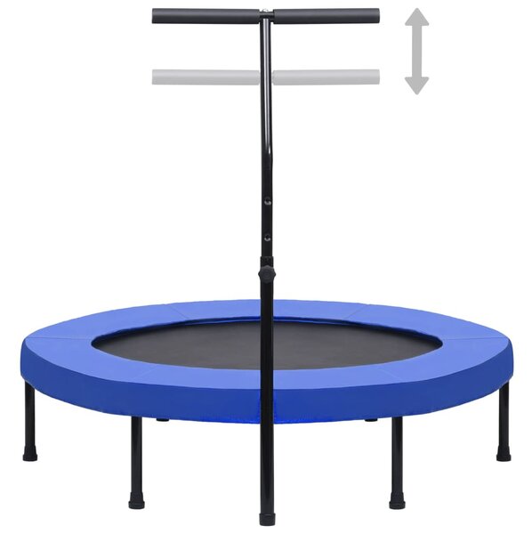 Fitnesz trambulin kapaszkodóval és biztonsági párnázással 122 cm