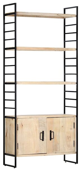 4-szintes tömör mangófa könyvespolc 80 x 30 x 180 cm