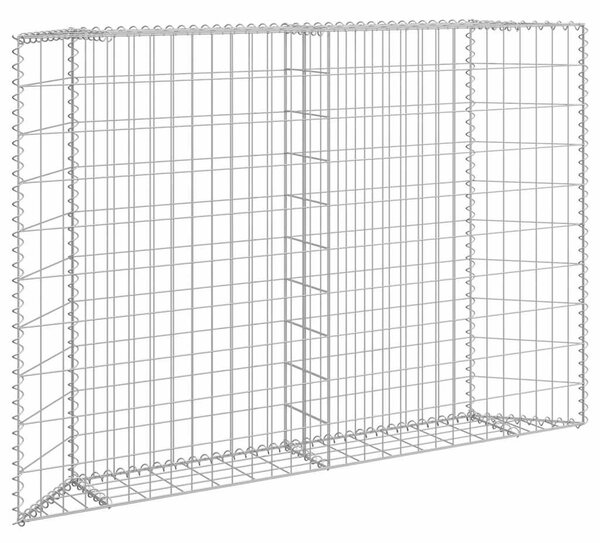 Trapéz alakú horganyzott acél gabion magaságyás 150x20x100 cm