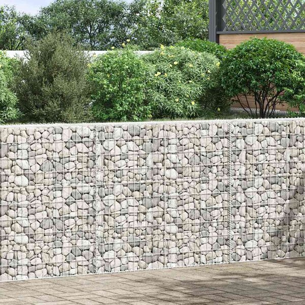 Trapéz alakú horganyzott acél gabion magaságyás 150x20x100 cm
