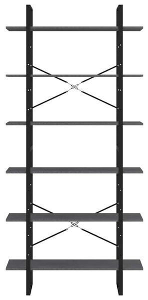 Szürke tömör fenyőfa magasszekrény 100 x 30 x 210 cm