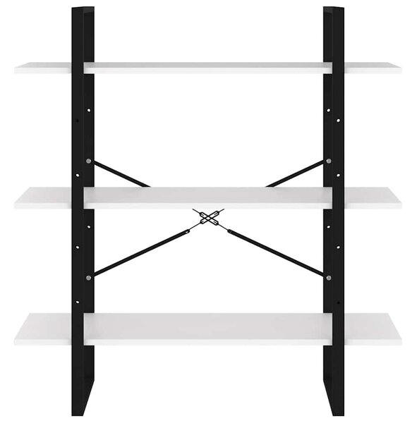 Fehér forgácslap könyvszekrény 100 x 30 x 105 cm