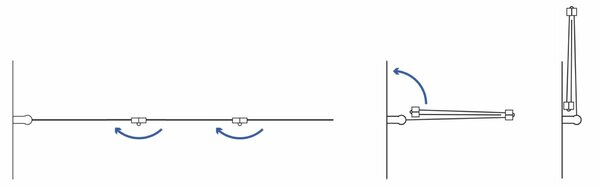 Rea Agat-3 Fürdőkádparaván - Üveg - 120 cm