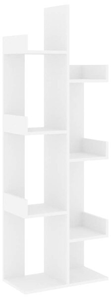Fehér szerelt fa könyvszekrény 48 x 25,5 x 140 cm