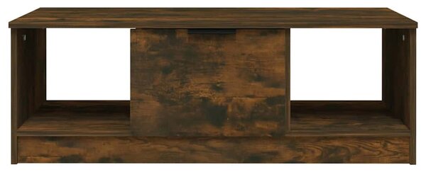 Füstös tölgy színű szerelt fa dohányzóasztal 102 x 50 x 36 cm