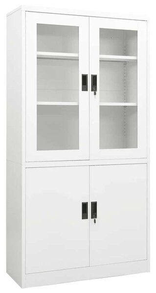 VidaXL Irodai Szekrény - Acél - Fehér - 90x40x180 cm