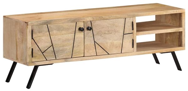 Tömör mangófa TV-szekrény 110 x 30 x 40 cm
